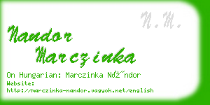 nandor marczinka business card